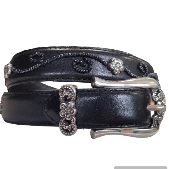 Brighton | Accessories | Brighton Black Leather Beaded Belt  display picture 2